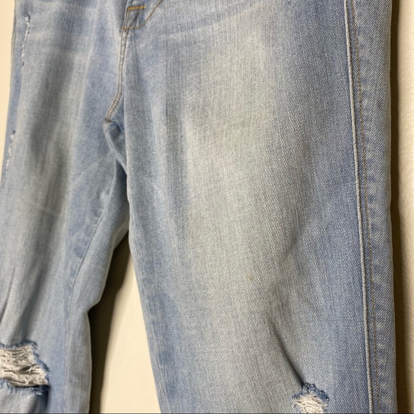 FRAME le High Skinny High Rise Waisted Distressed Light Wash Jeans - Picture 6 of 6